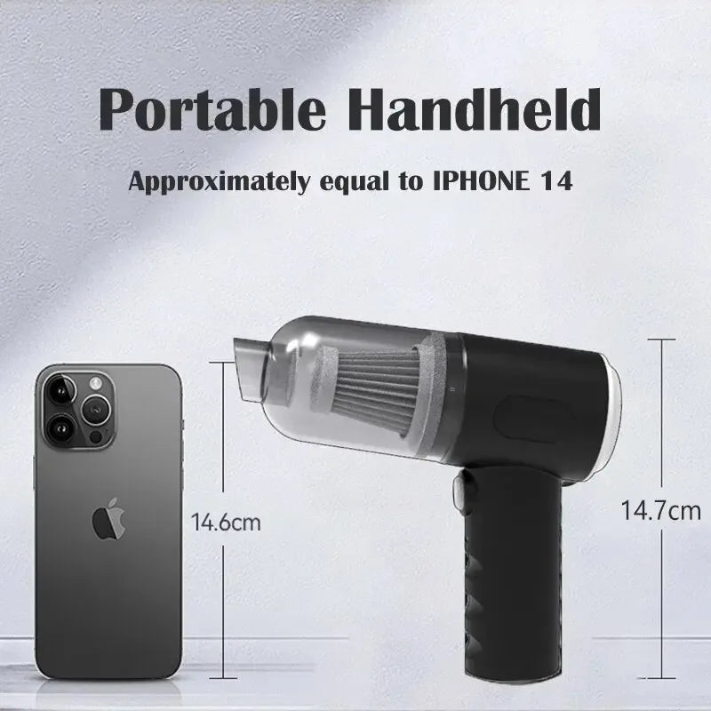 Mini PowerVac™ – Wireless Car Vacuum Cleaner (USB-C Rechargeable)
